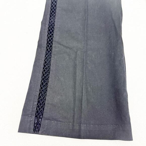 Sandro Party Black Lace Cutout Wide Leg Dress Pants Size 6-8 - Picture 4 of 9